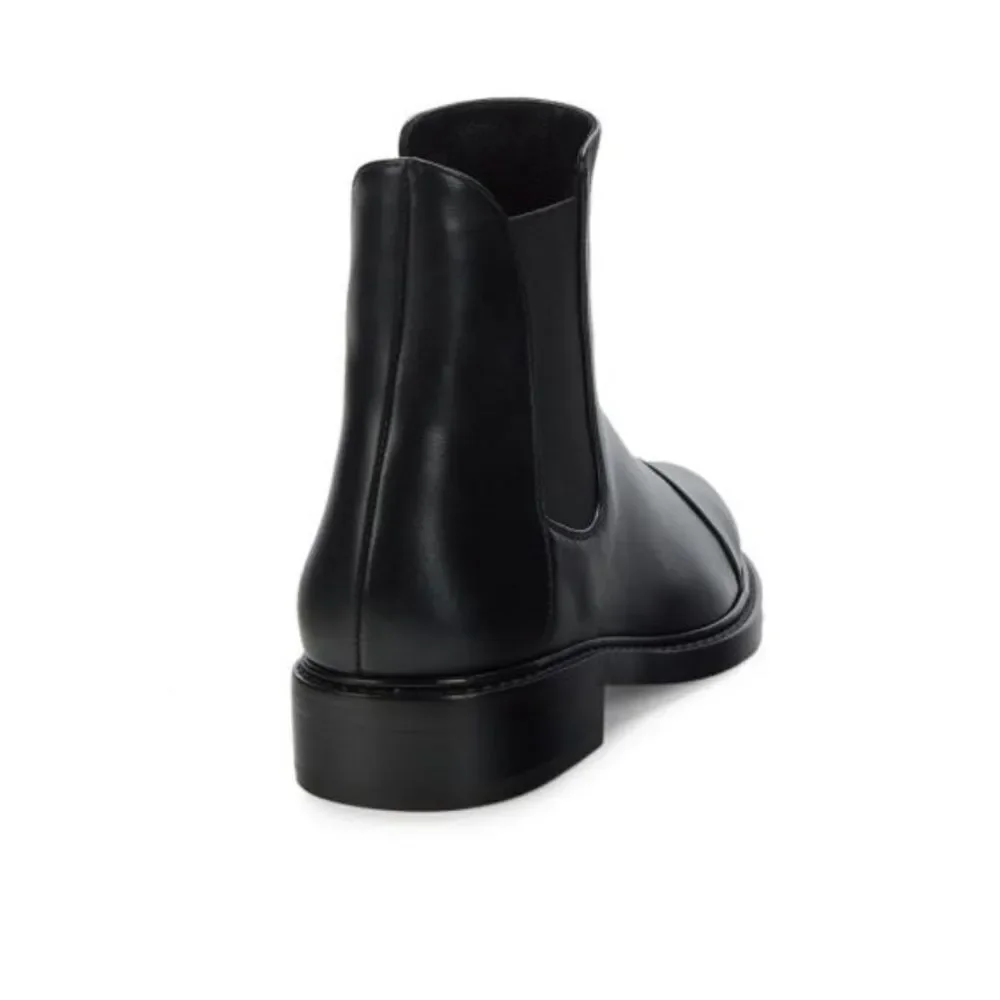 Stuart Weitzman Women's Gobi Chelsea Booties in Black Leather Size 10.5
